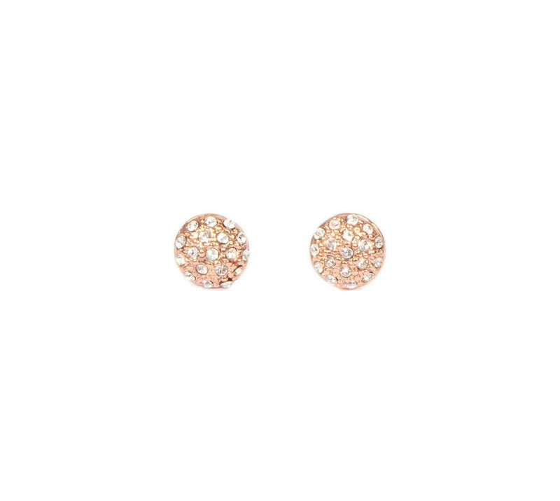 Crystal Stud Earrings Rose Gold