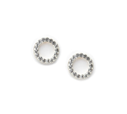 Circle Crystal Stud Earrings