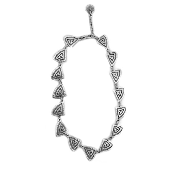 Necklace - Zinc/Silver - Pyramid - Beksan Designs