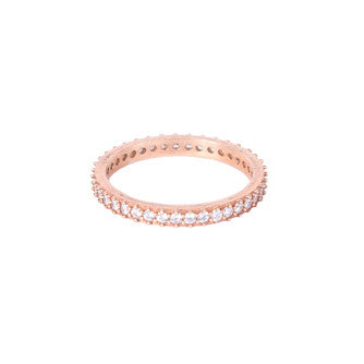 Ring - Crystal - Rose Gold Single Stack - Beksan Designs