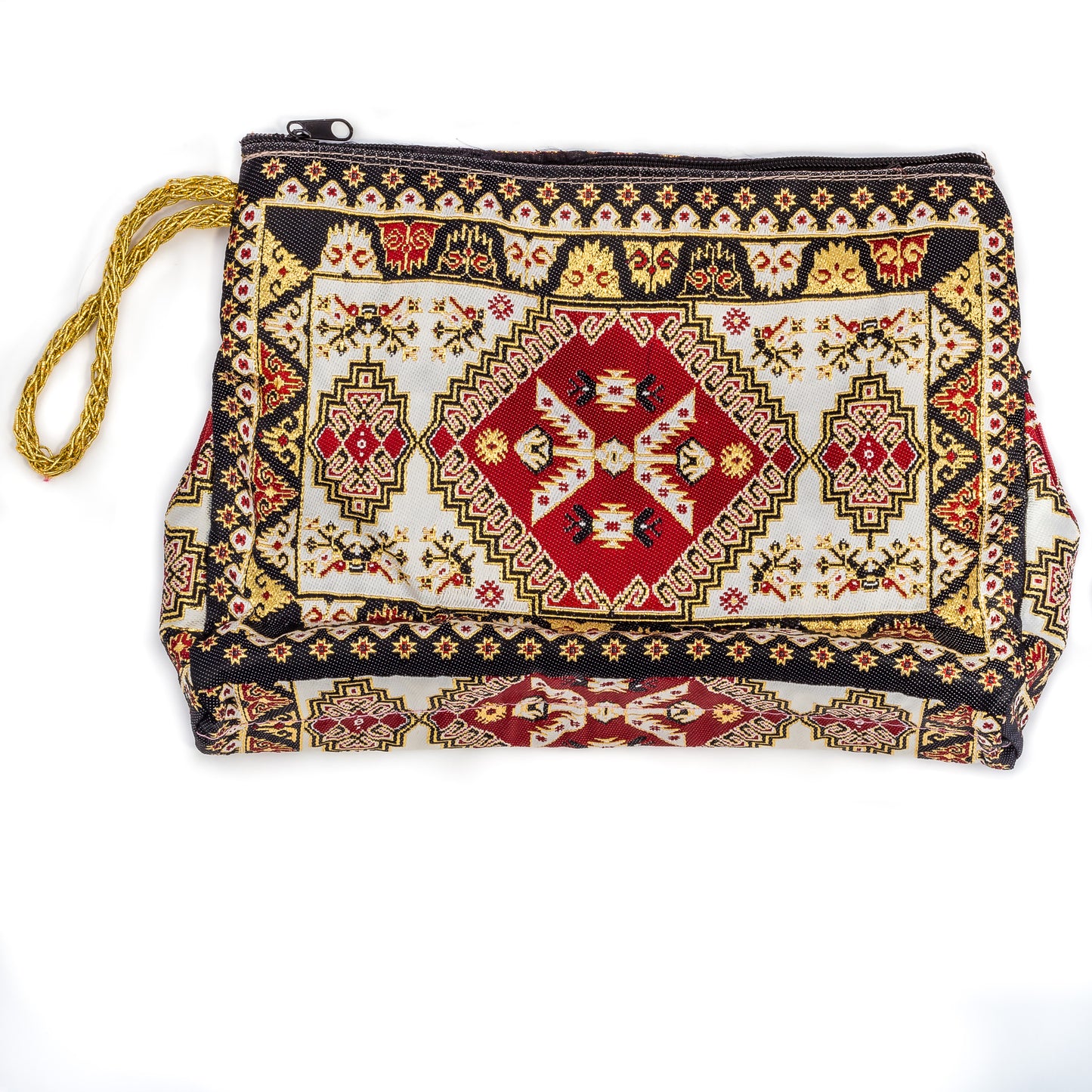 Makeup Bag - Red, Black & Gold