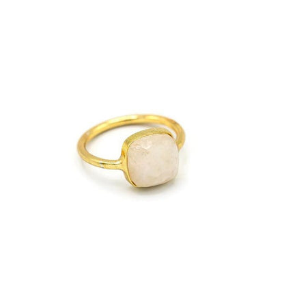 Real Moonstone Ring (Gold Vermeil)