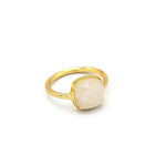 Real Moonstone Ring (Gold Vermeil or Silver)