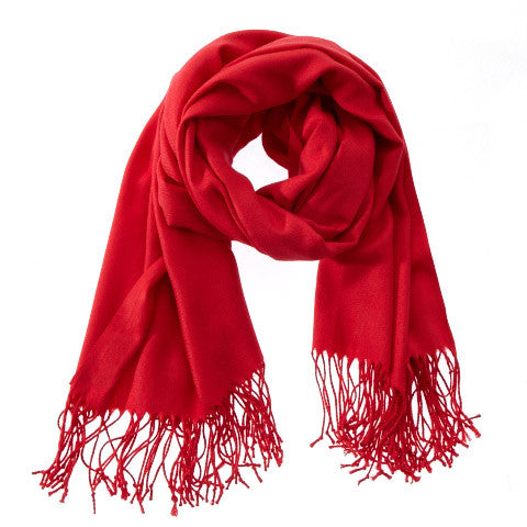 Scarf - Pashmina - Solid Colored Red - Beksan Designs