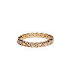 Crystal Round Stack Ring (Gold Vermeil)